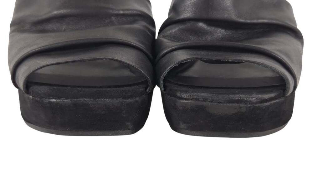 AllSaints Gamma Perspex Sandals US 9 EU 39 Womens Black Wedge Heel $250 - Picture 6 of 9